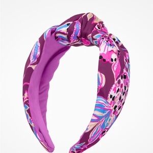 New Lilly Pulitzer Wide Twist Headband Amarena Cherry Tropical With A Twist